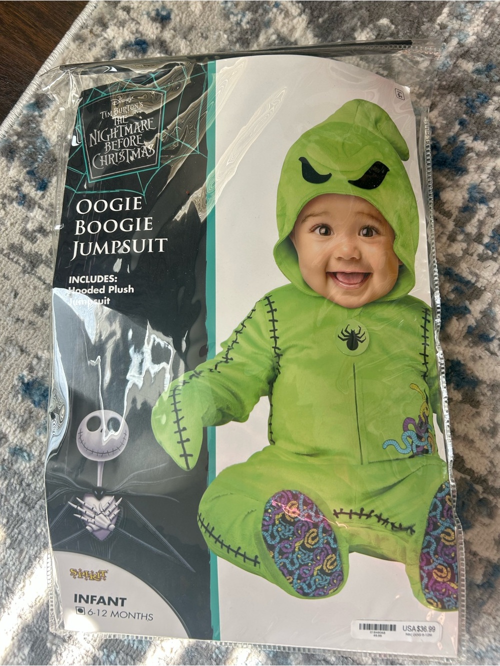 Oogie Boogie Infant Jumpsuit - Green